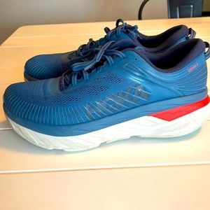 Men’s Size 11 Wide (2E) Hoka Bondi 7 Shoes with Super Feet Insoles By Fleet Feet